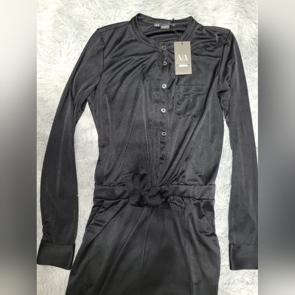 A|X Armani Exchange Slim-Fit Black Jumpsuit, Small Reg/Avg - Picture 3 of 4